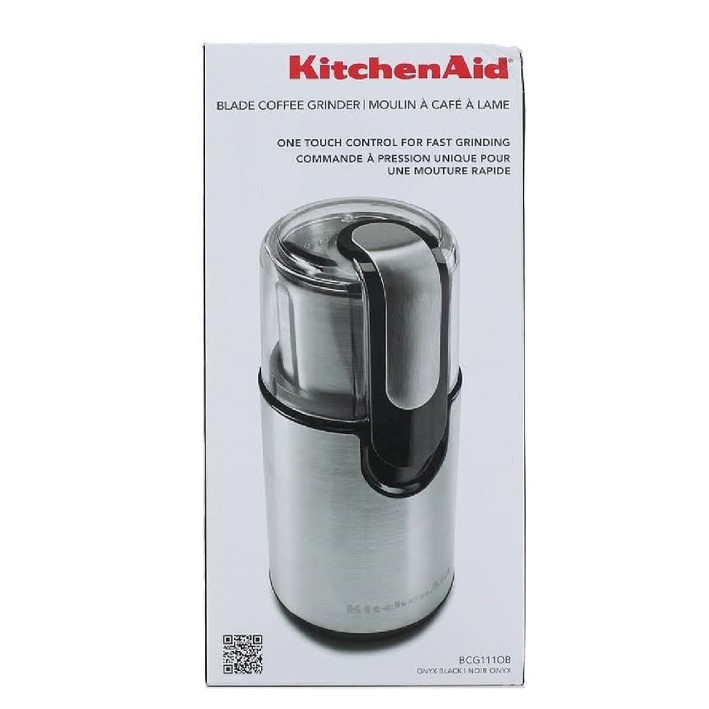 new KitchenAid Coffee Grinder in Stainless Steel on Onyx Black - Model BCG111OB - Picture 4 of 11